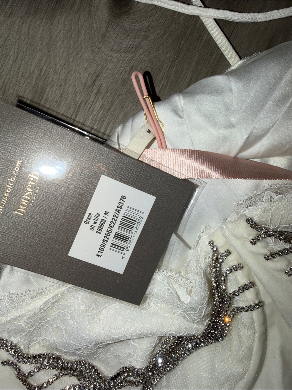 ❤️🔥Firm Price❤️🔥House of CB GRACE Ivory Crystallised Mini Dress - Picture 14 of 16